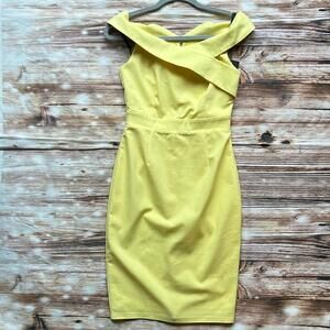 👗 Paper Dolls Lemon Bardot Belted Dress 4